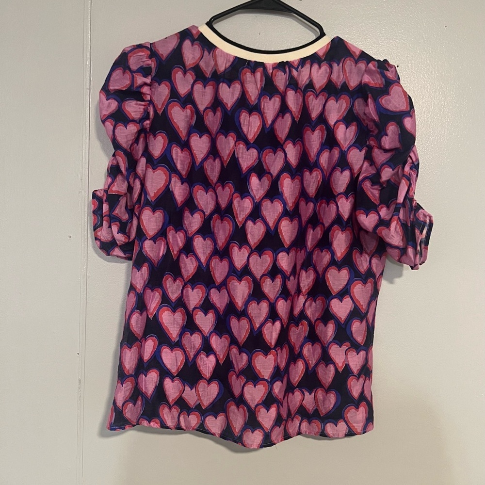 THML Pink and Purple Heart Blouse - Picture 3 of 7